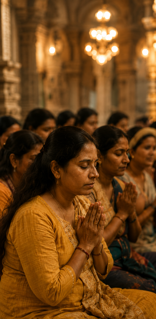 Devotee prayers